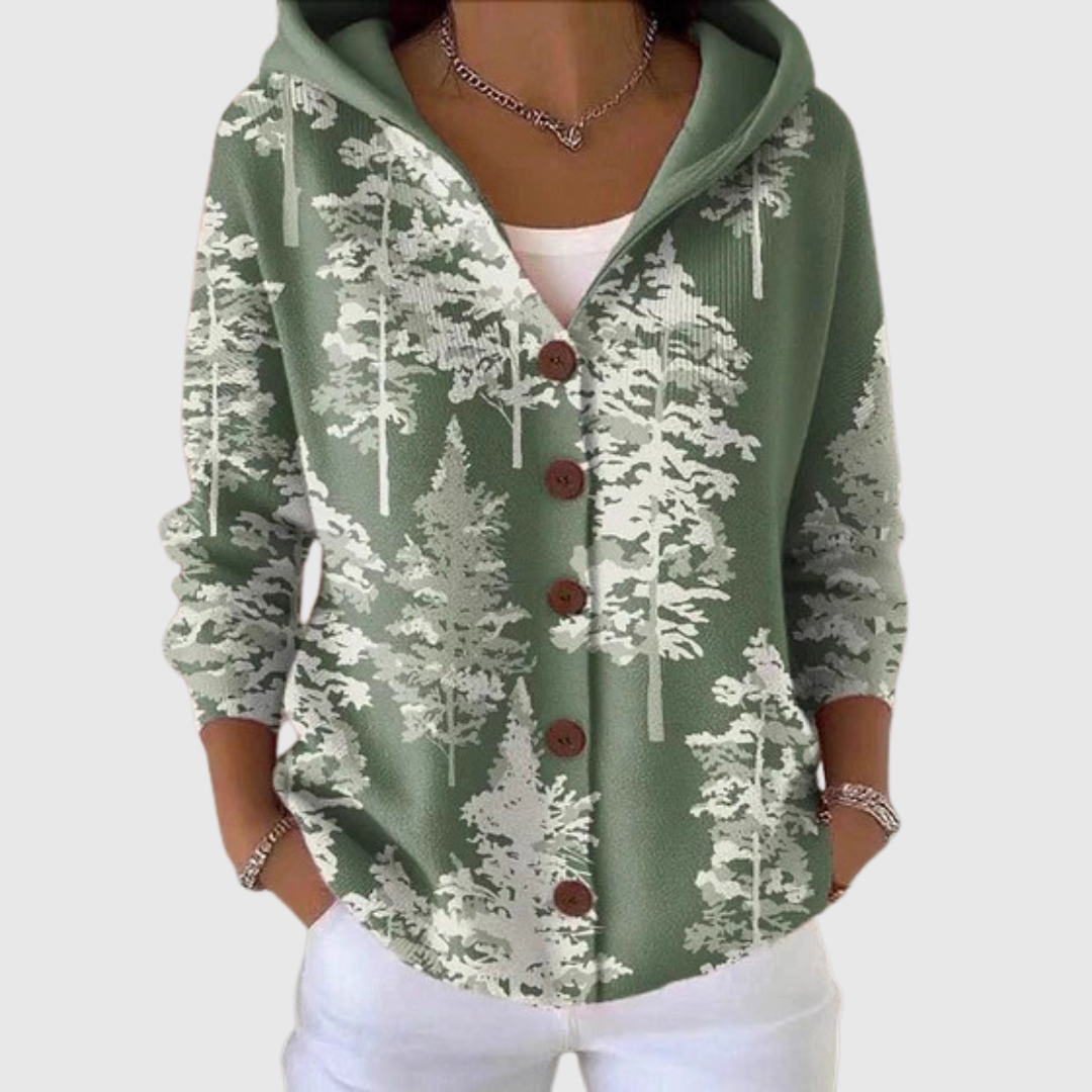 Bianchina hooded knit jacket for women