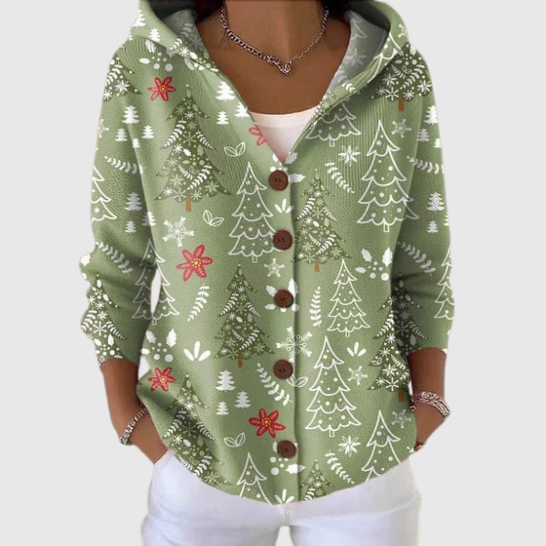 Chiara hooded knit jacket for women