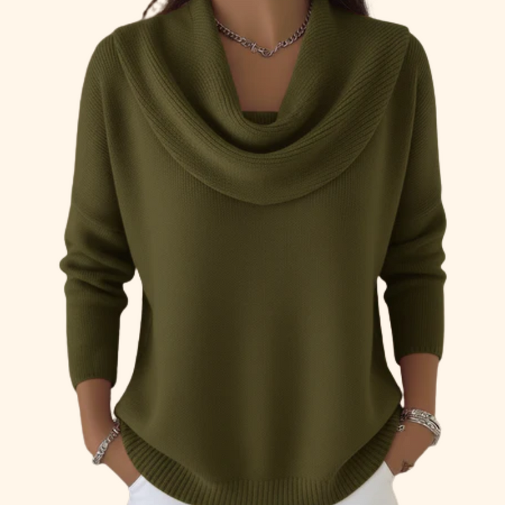 Julia cowl neck sweater for women