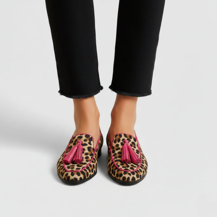 Cecelia supportive leopard loafers for women