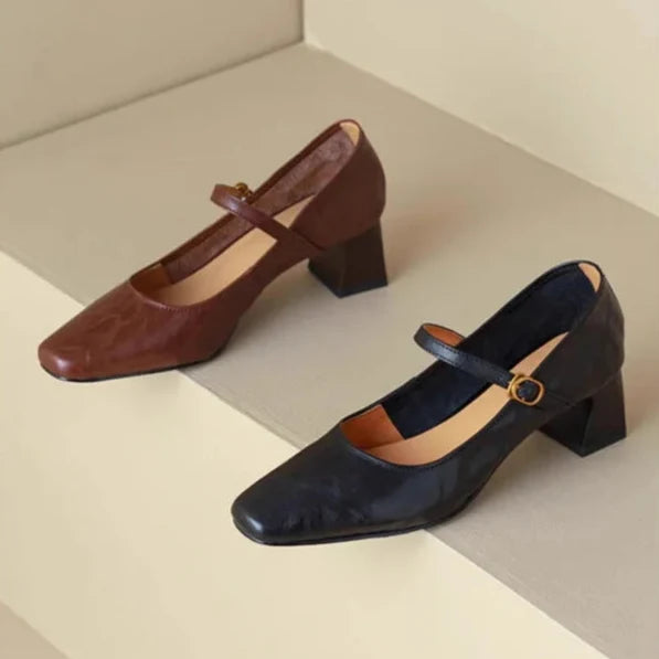 Bella genuine leather heels for women