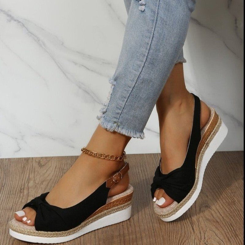 Candy peep-toe comfort sandals for women
