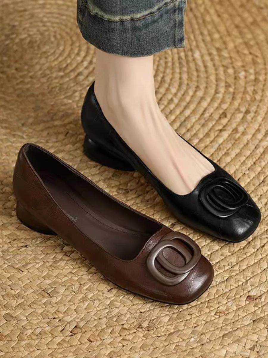 Odette genuine leather flats for women