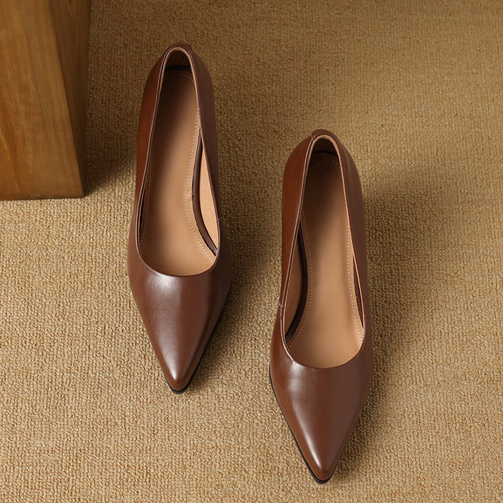 Zella genuine leather heels for women