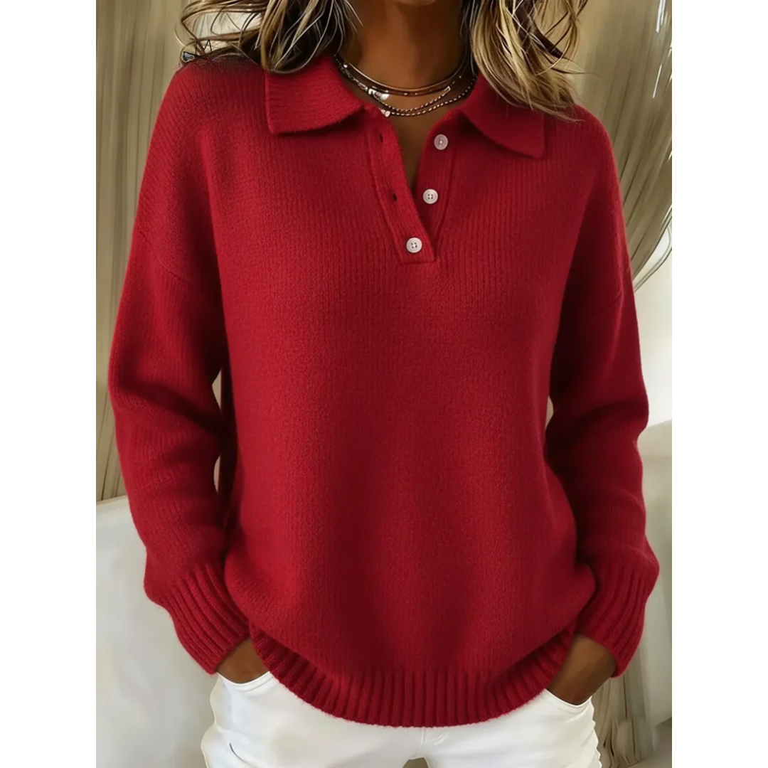 Marina soft button turtleneck for women