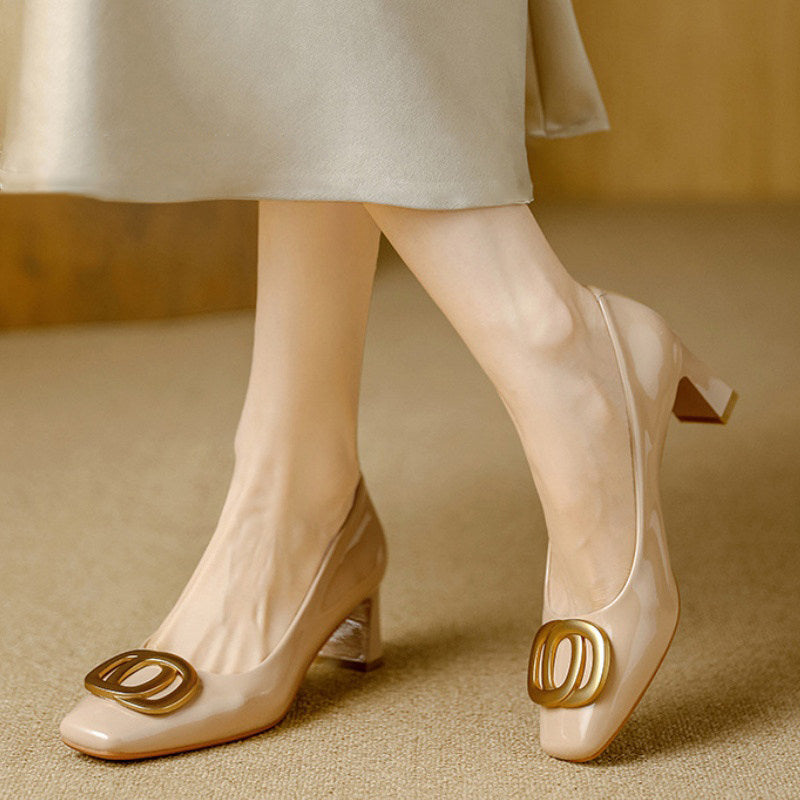 Tyra leather heels for women