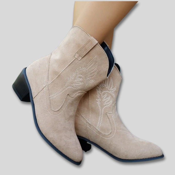 Zephyra embroidered cowboy boots for women