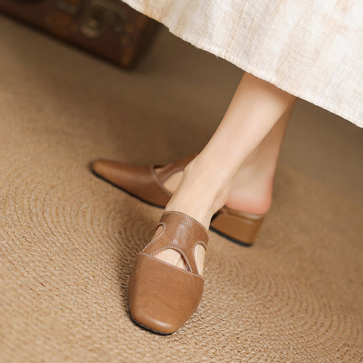 Dessa genuine leather mules for women