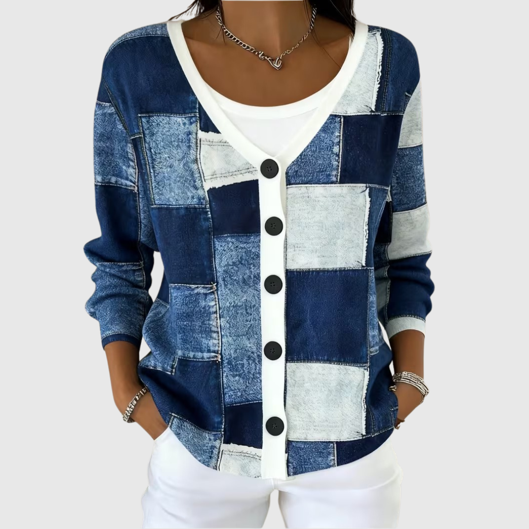 Benedetta button-front knit jacket for women