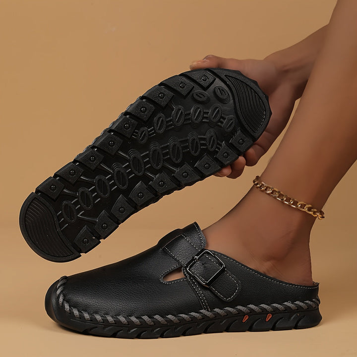 Marly buckle comfort mules for women