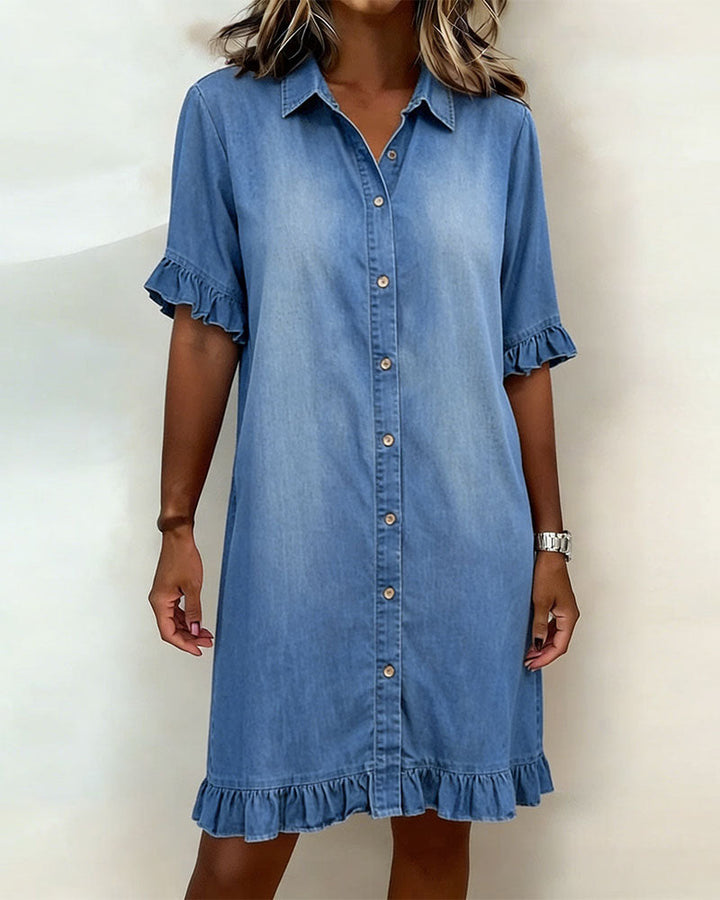 Denim | Smocked Waist Dress