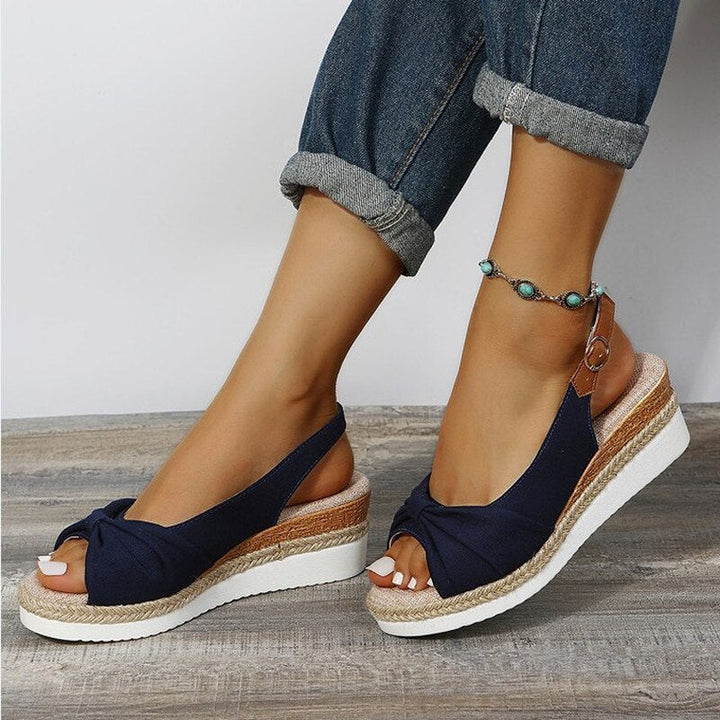 Candy peep-toe comfort sandals for women
