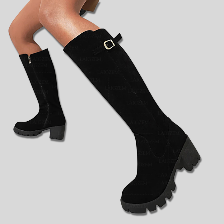 Calista suede over-the-knee boots for women
