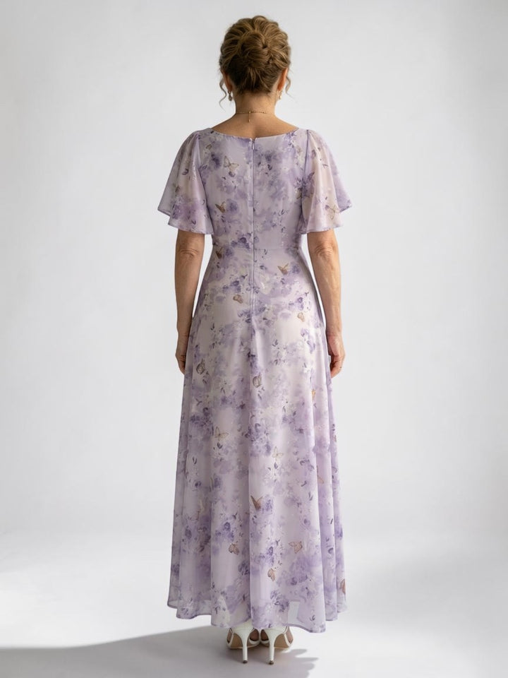 Patrycja | Ruffled Sleeve Midi Dress