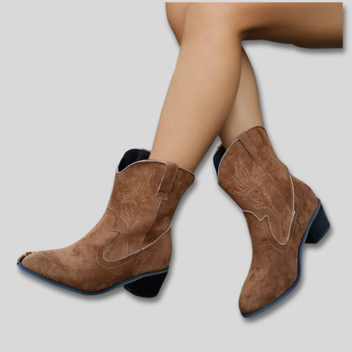 Zephyra embroidered cowboy boots for women
