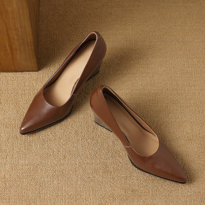 Zella genuine leather heels for women