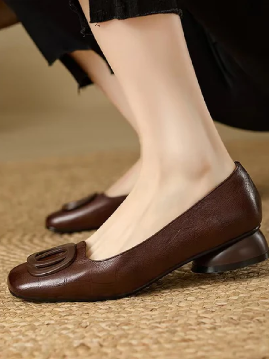 Odette genuine leather flats for women