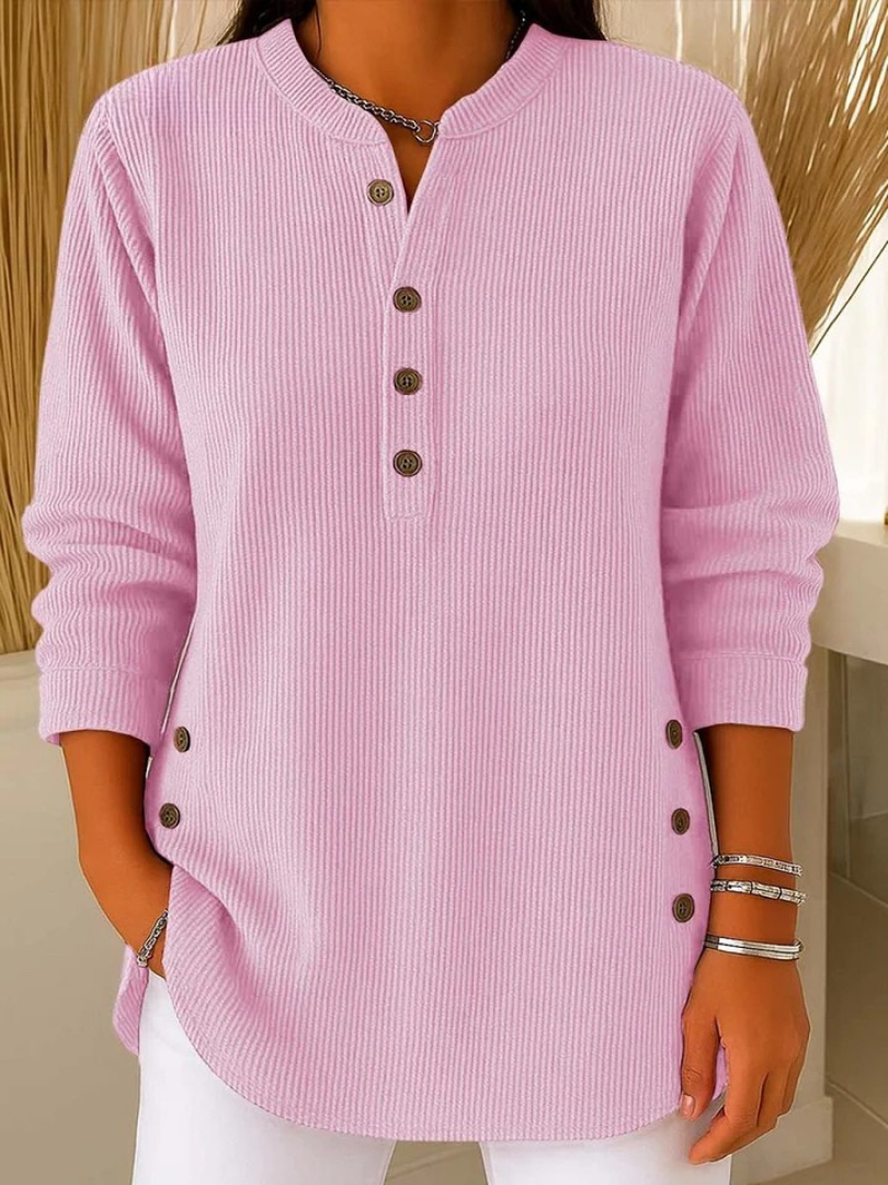 Nieves button henley tunic for women
