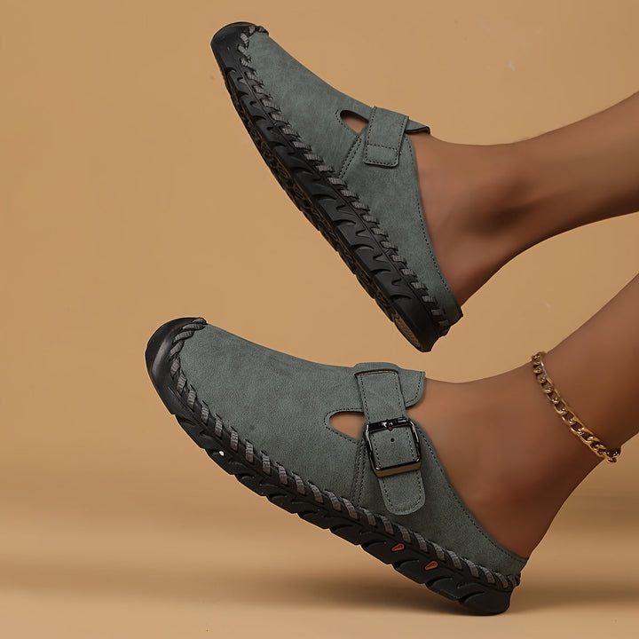 Marly buckle comfort mules for women