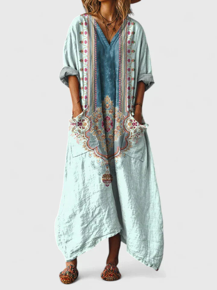 Elodie | Embroidered Relaxed Midi Dress