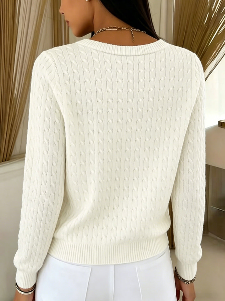 Augustine cable knit button cardigan for women