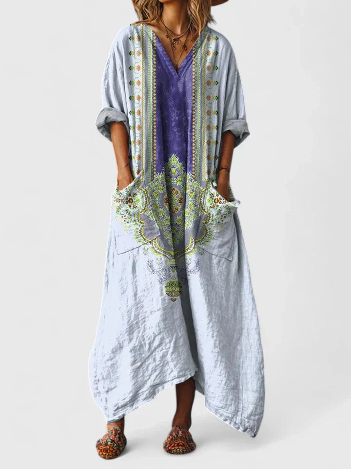 Elodie | Embroidered Relaxed Midi Dress