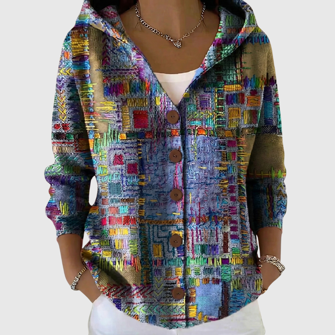 Marinella hooded knit jacket for women