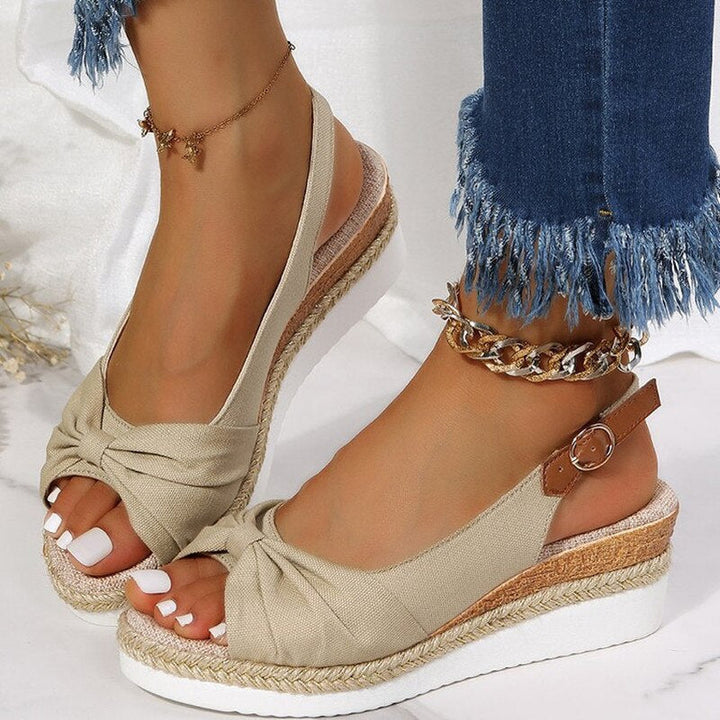 Candy peep-toe comfort sandals for women