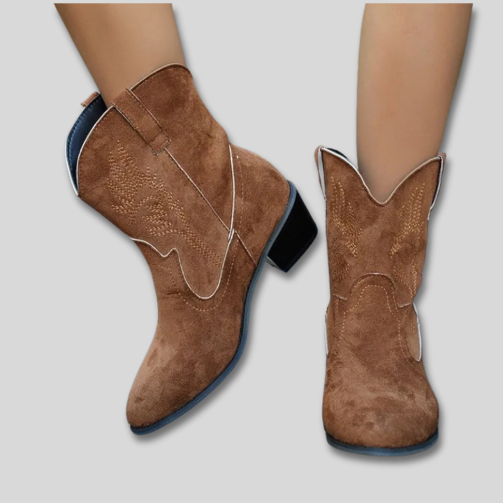 Zephyra embroidered cowboy boots for women