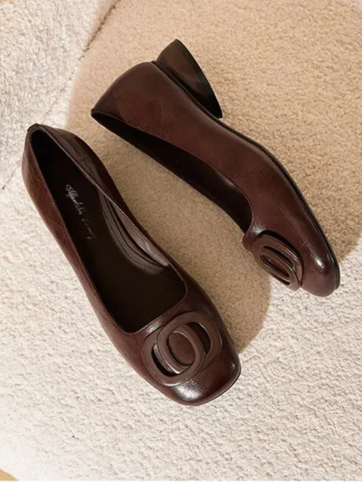 Odette genuine leather flats for women