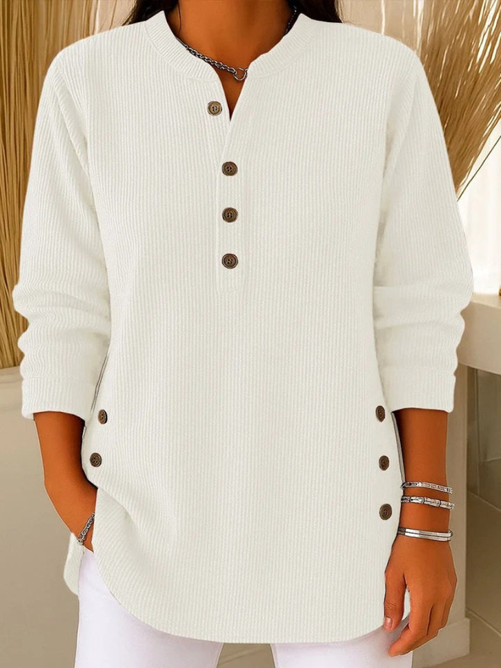 Nieves button henley tunic for women