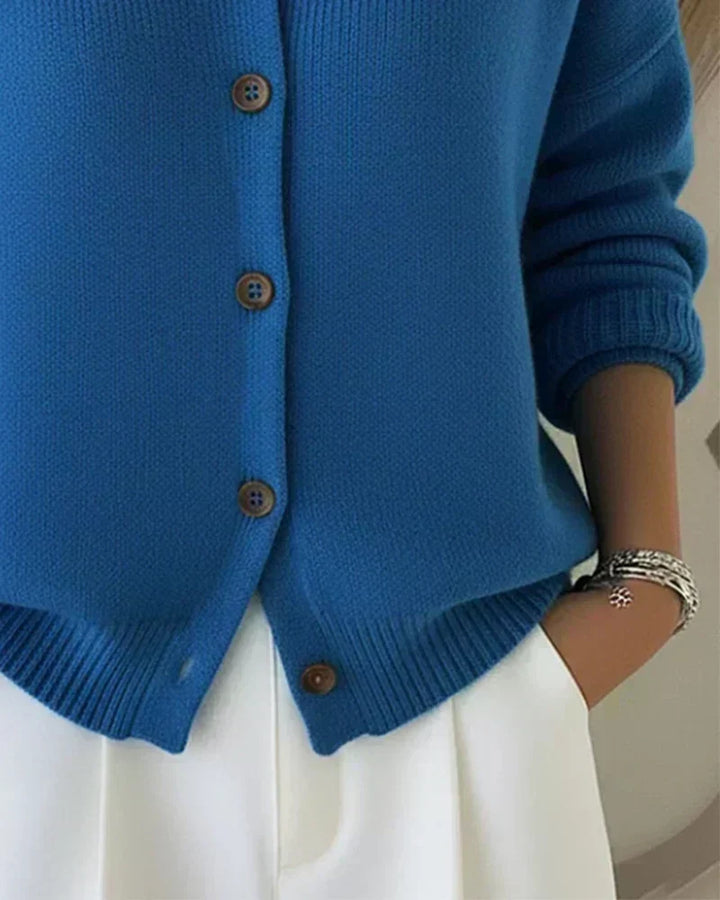 Vega shirt collar cardigan for women