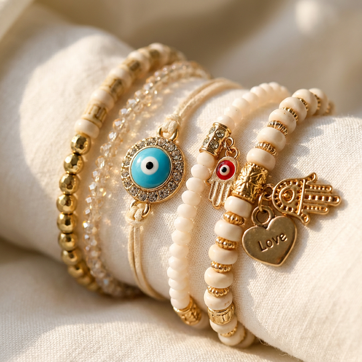 Hamsa Bracelet Set