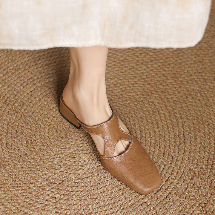 Dessa genuine leather mules for women