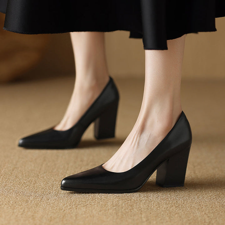 Zella genuine leather heels for women