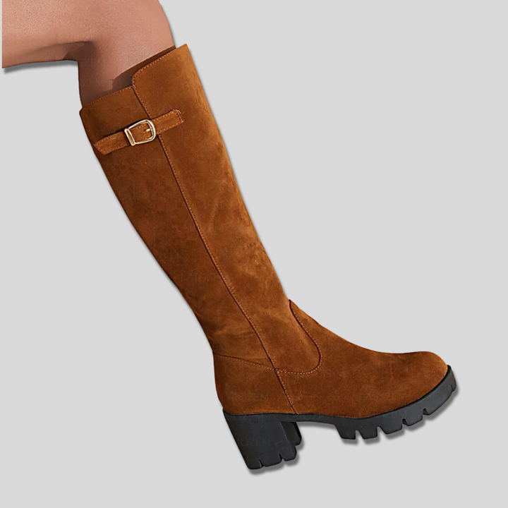 Calista suede over-the-knee boots for women