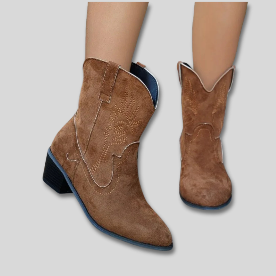 Zephyra embroidered cowboy boots for women