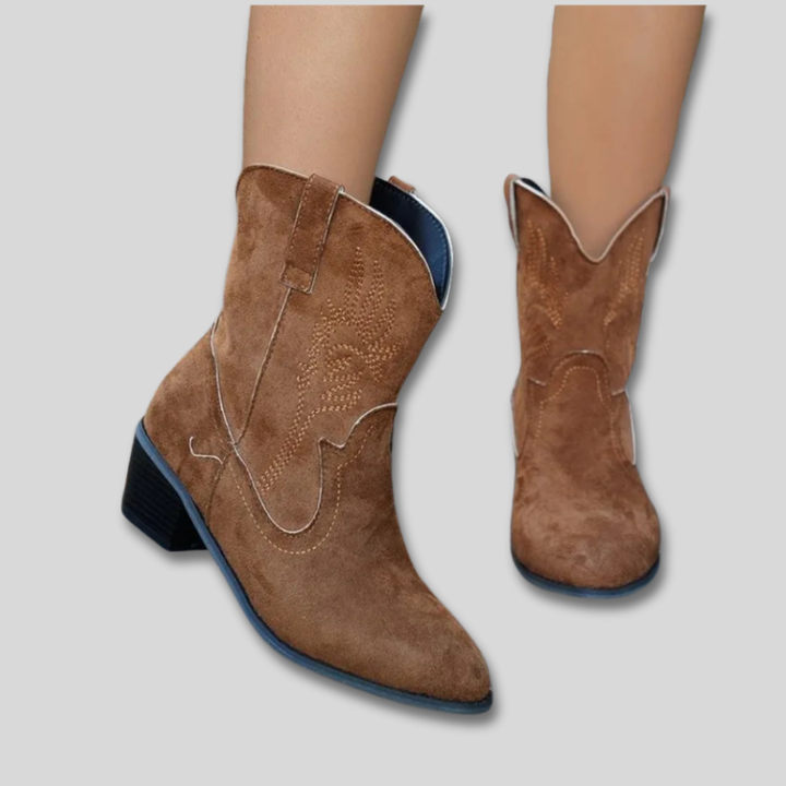 Zephyra embroidered cowboy boots for women