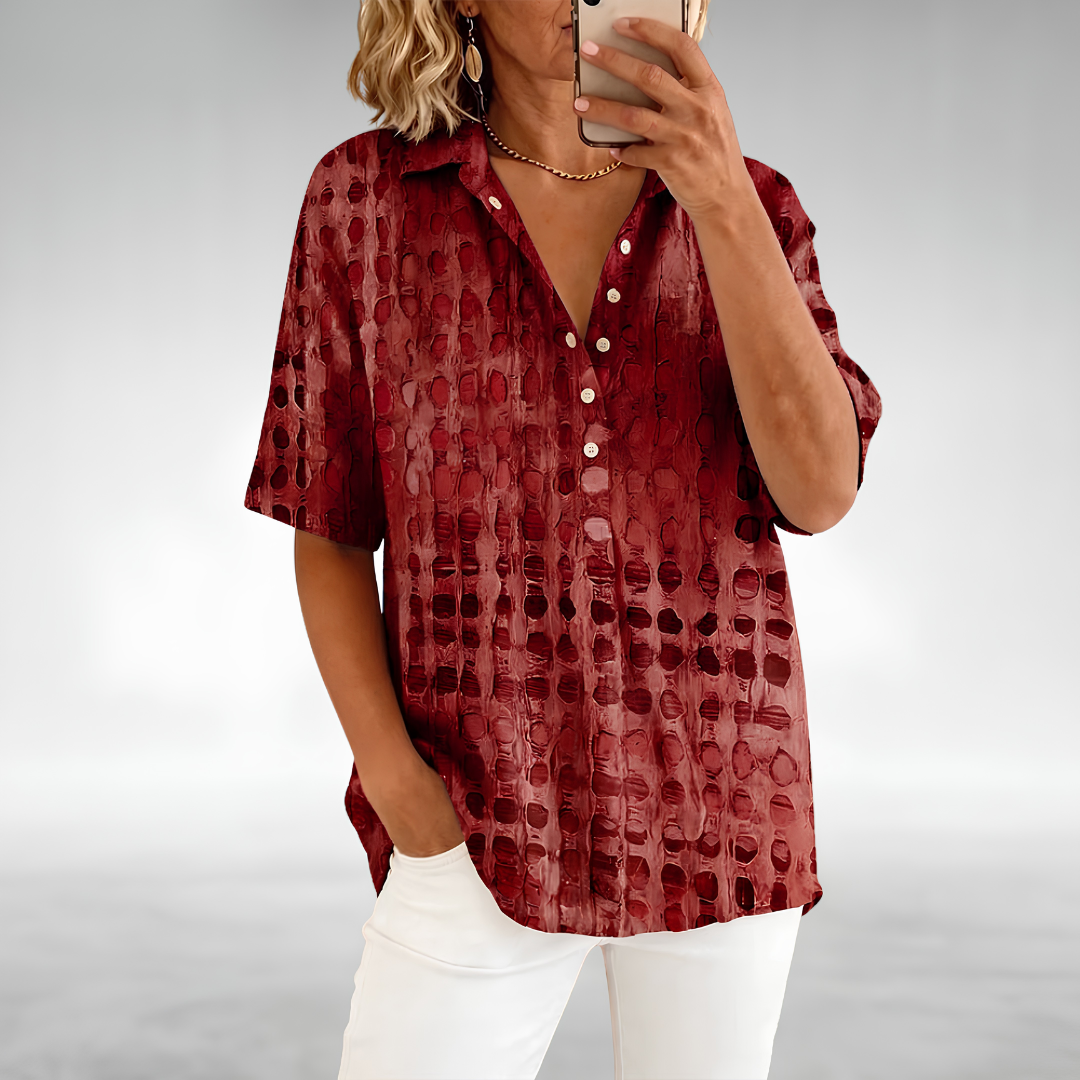 Melody relaxed fit long sleeve top for women