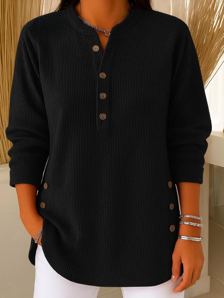 Nieves button henley tunic for women