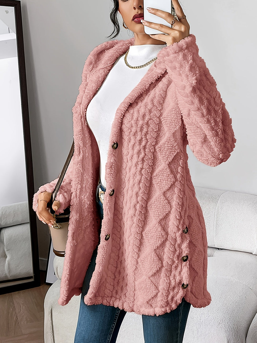 Velora | Soft Plush Hoodie Cardigan