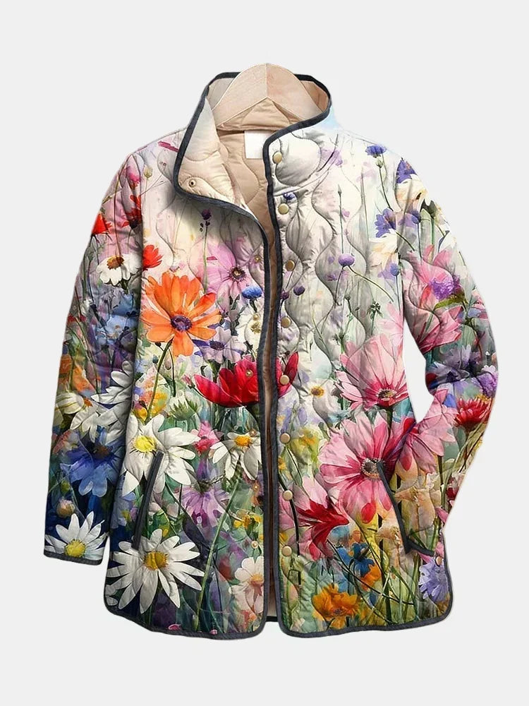 Adeline vintage floral quilted jacket for women