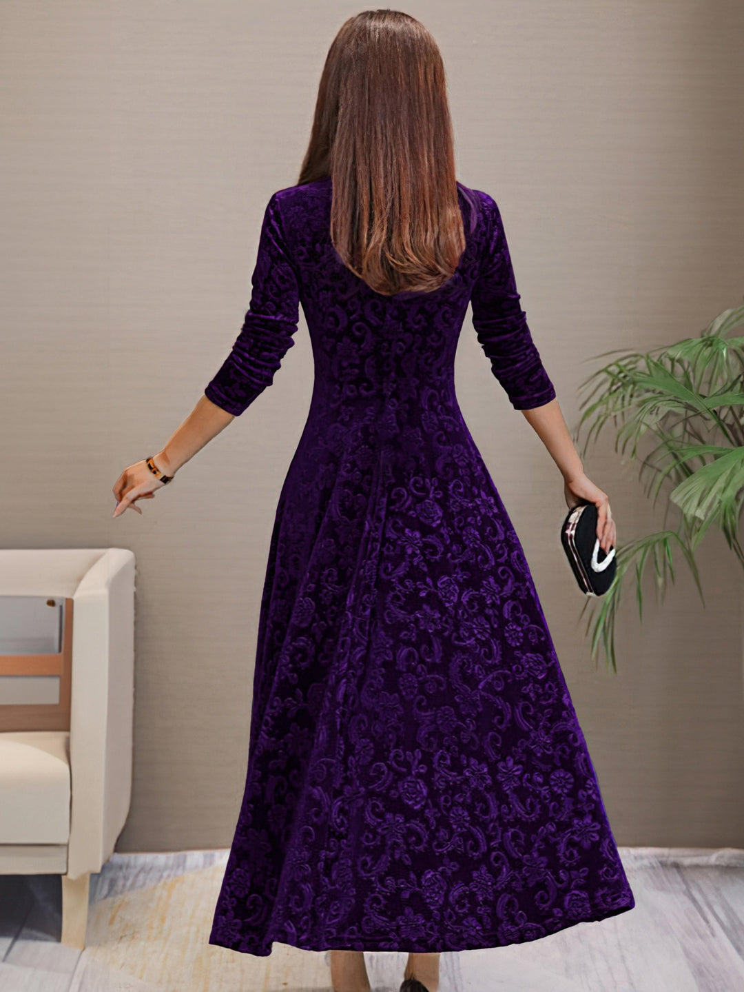 Denise | Velvet Holiday Dress with Timeless Elegance