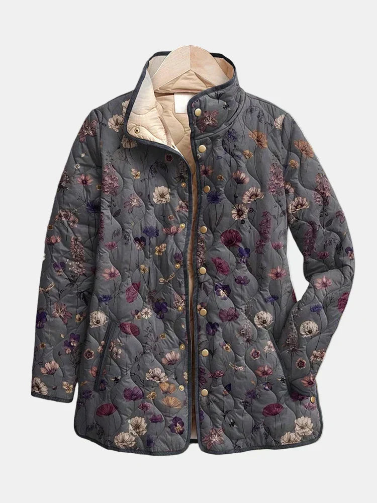 Adeline vintage floral quilted jacket for women