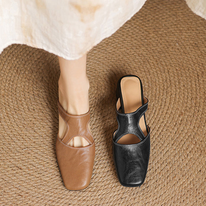 Dessa genuine leather mules for women