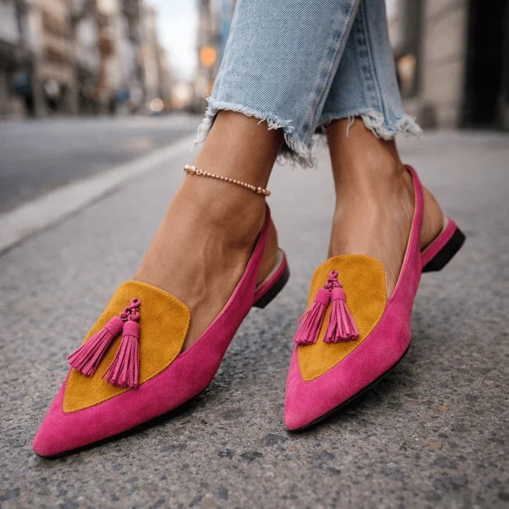 Eliza tasselled slingback sandals for women
