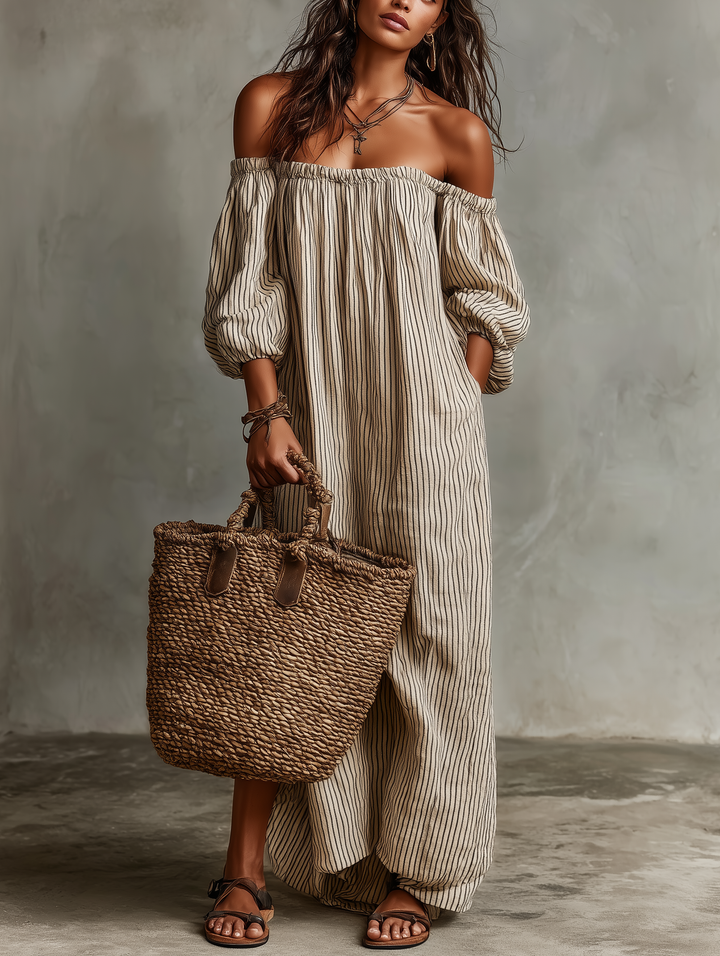 Elena | Off-Shoulder Maxi Dress