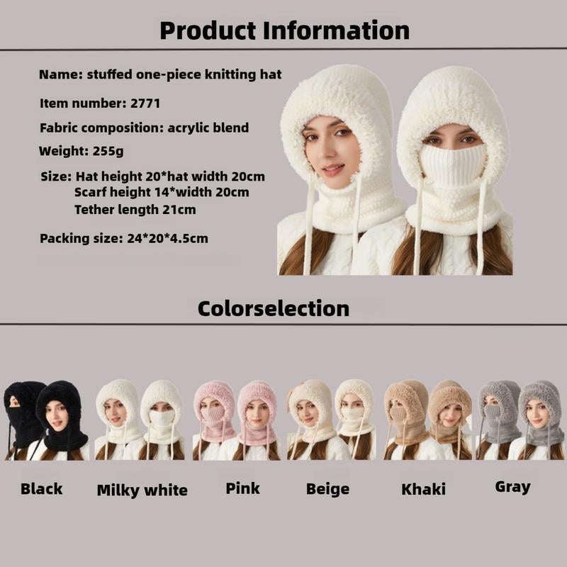 Versatile 3-in-1 Beanie Hat for Women