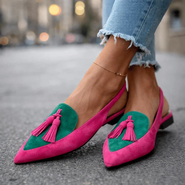 Eliza tasselled slingback sandals for women