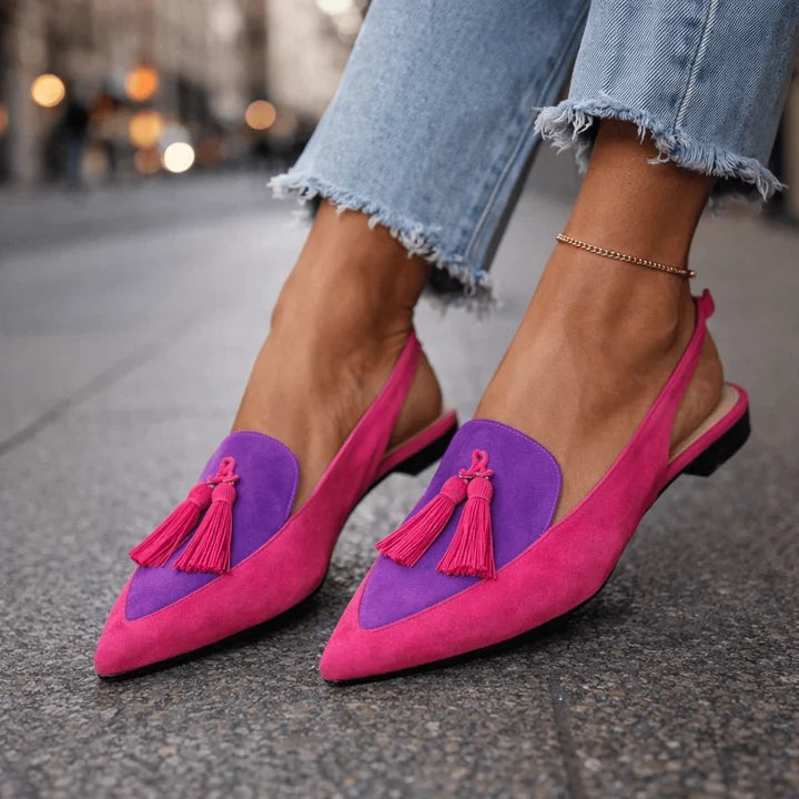 Eliza tasselled slingback sandals for women